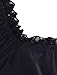 M4U Womens Classic Black Layered Lace-Up Cotton Lolita Dress
