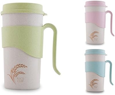 Green World production | 100% Organic Coffee to Go Cup | Coffee Cup, Drinking Cup | Biodegradable, Recyclable, Eco-friendly | Food-Safe, Dishwasher Safe (Green)