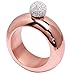 Amzwt Bangle Flask Wine Flasket Bracelet Best (3.5oz Rose Gold with Rhinestones Lid)
