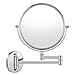 Cozzine Makeup Mirror Wall Mounted with 10X Magnifying, Two Side Vanity Extendable Bathroom Mirror, 10X Magnification Mirror 8 Inch, Chrome Finish