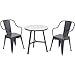 Better Homes and Gardens Camrose Farmhouse Industrial Chairs, Gray, 2pk
