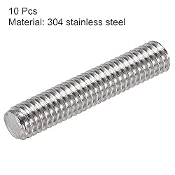 uxcell 10Pcs M6 x 30mm Fully Threaded Rod 304
