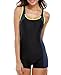 beautyin Women's Swimsuit Boyleg Racerback One Piece Athletic Bathing Suit