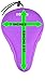 Domain Cycling Premium Purple Thick Bike Gel Seat Cushion Cover 10.5