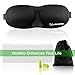 Eye Sleep Mask Cover Blackout, Wrahito 3D Contoured Light Blocking Blindfold Eyepatch for Deep Sleeping Rest with Moldex Ear Plugs and Travel Carry Pouch,Memory Foam Soft Slow Rebounding Cotton,Black