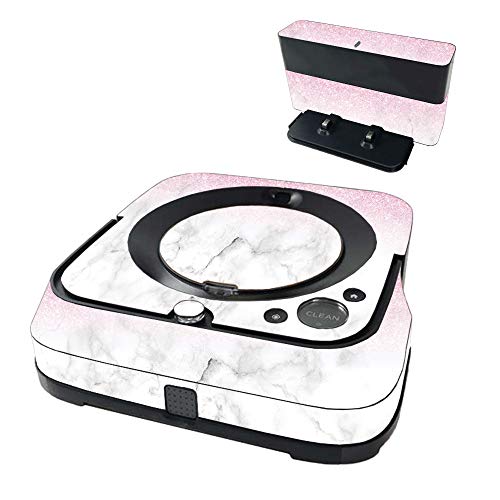 MightySkins Glossy Glitter Skin Compatible with iRobot Braava Jet m6 - Marble G…