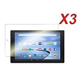 Fire HD 10 Screen Protector - Infiland 3-PACK Cystal Clear Screen Protector Film Guard For Amazon Kindle Fire HD 10 2015 (Kindle HD 10 Inch Display Tablet 2015 Release Only)(HD Clear)