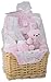 Big Oshi Baby Essentials 9-Piece Layette Basket Gift Set, Pink, 0-6 Months