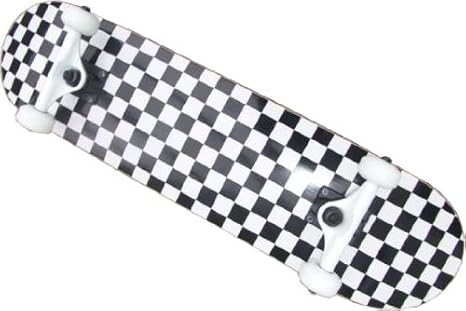 black and white checkered skateboard