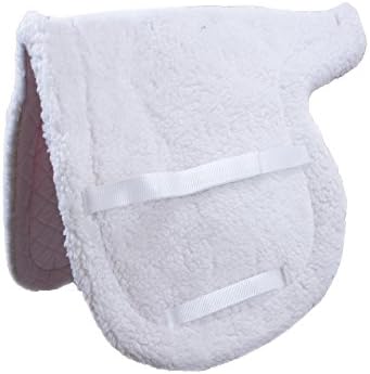 Derby Originals Comfort Quilt Close Contact Fleece English Saddle Pad, White, 21" 18"