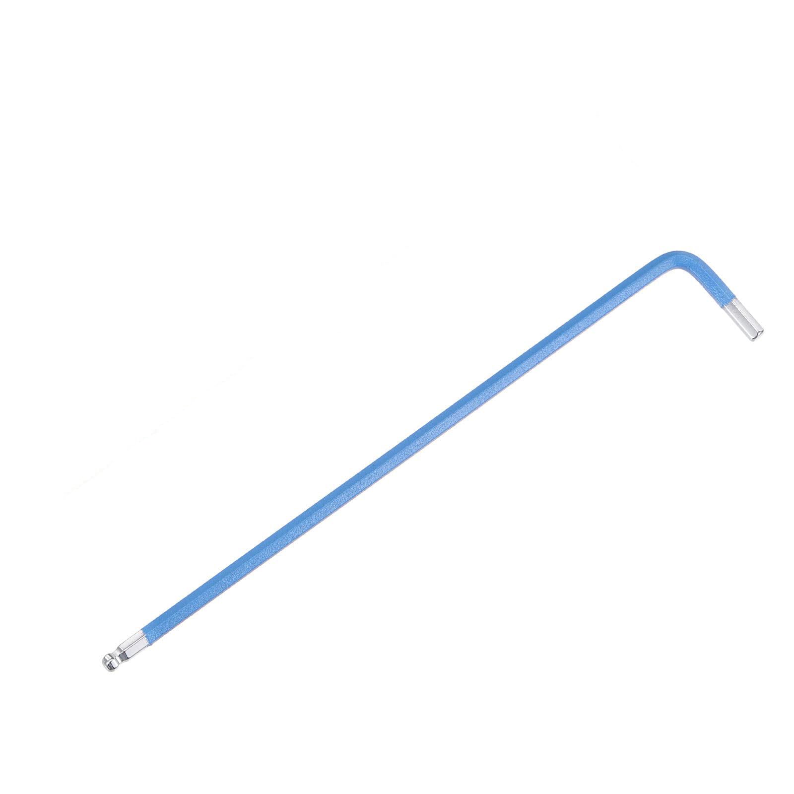 Unifizz 3mm Ball End Hex Key Wrench, L Shaped Long Arm Allen Wrench S2 Steel Repairing Tool 2 Pcs