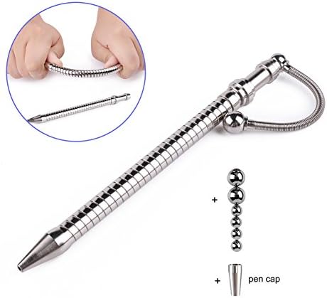 Decompression Think Ink Fidget Magnetic Toy Pen with Pen Cap Relieve Anxiety and Stress Flexible Metal Pen Gift for Father's Day