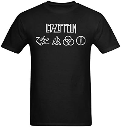 Nehasigo Men's White Led Zeppelin Icon Design Teeshirts 2XL