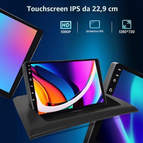 NHOPEEW 4+64G Car Stereo for BMW X3 E83 2004-2012 - 9 Inch Android Stereo with Wireless Carplay and Android Auto - Mirror Link Steering Wheel Controls Split Screen+ Rear Camera and Microphone