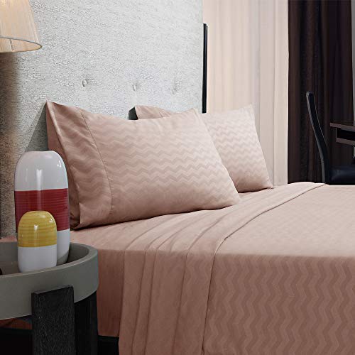 Mejoroom Twin Sheet Set - Kids Sheet & Pillowcase Sets - Hotel Luxury Twin Sheets for Boys Girls -Deep Pocket Fitted Sheet, Wrinkle& Breathable,Fade Resistant - 3 Piece(Dusty Rose)
