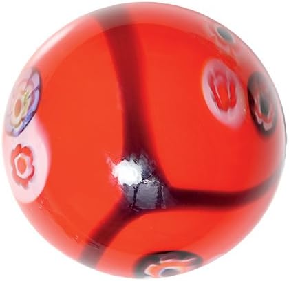 Art Glass Round Glass Garden Pond Splash Flutter Lady Bug Red Spheres 4" Ball