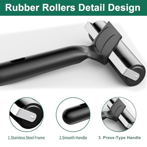 VinBee Soft Rubber Brayer Rollers for Crafting Brayer Rollers for Printmaking Brayer Tool Paint Brush Ink Applicator Art Craft Oil Painting Tool 3 Pack (2.4 inch,4 inch,5.9 inch)