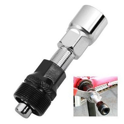 LONKER Bike Crank Removal Tool and Bottom Bracket Kit - High Carbon Steel Professional Extractor Repair Tool, Gear Puller Remover for Moutain Bicycle (Silver)