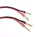 CESS-024-6i Banana Plugs to RCA Cable 6-inch, Phono Banana Speaker Cable, 2 Pack