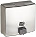 Bobrick Wall-Mounted Liquid Soap Dispenser, Satin-Finish Stainless Steel, 40 fl-oz Capacity, Vandal-Resistant Design with Refill Indicator Window, Top Fill Commercial Bathroom Accessory (Model B-4112)