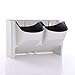 OUYAWEI Wall-Mounted Wine Racks Stackable 2-Pocket Vertical Wall Planter Self Watering Hanging Garden Flower Pot Planter for Indoor/Outdoor Whitethumb 3