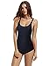 zeraca Women's Retro Racerback Sports One Piece Bathing Suits Swimwear M8 Black