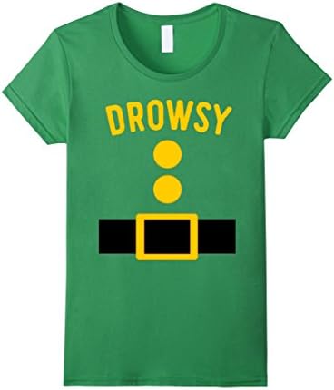 Womens Drowsy Dwarf Costume T-Shirt Funny Halloween Gift Medium Grass