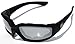 Night Driving Riding Padded Motorcycle Glasses 011 Black Frame with Yellow Lenses (Black - Mirror Lens)