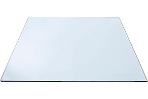 STONELITE FURNITURE Glass Table Top - 24" Square, 1/2" Thick Tempered Glass - 26 Pounds - Rounded Edge