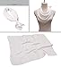 Satin Square Neck Scarf Silk Hair Head Scarf– 3 Packs Black Grey White Women Small Headwrap Neckerchief Sleeping Bag Scarfs Wrap Summer Fashion