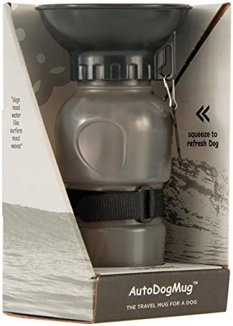 Yoco Pet AutoDogMug Mini Portable No Spill 14 Oz Dog Water Bottle for Walks, Dog Park, Beach, Road Trips, and More- On the Go Travel Mug by YoCo Pet