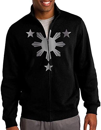 Men Philippines Flag 1 Platinum Style Zip-up Jacket Hooded Sweatshirt Black