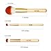 TheFellie Makeup Brushes, Professional Bamboo Handle Powder Flat Foundation Blush Concealer Eyebrow Eyeshadow Eyeliner Eyelash Lip Brush Set, 15 Pcs