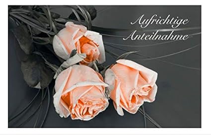 Merz Designkarten 10 Stück Einfühlsame Premium Trauerkartenbeileidskarten Im Set Mit 10 Edlen Weißen Umschlägen Aufrichtige Anteilnahme