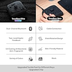 TourBox Elite, Upgraded Bluetooth Controller for