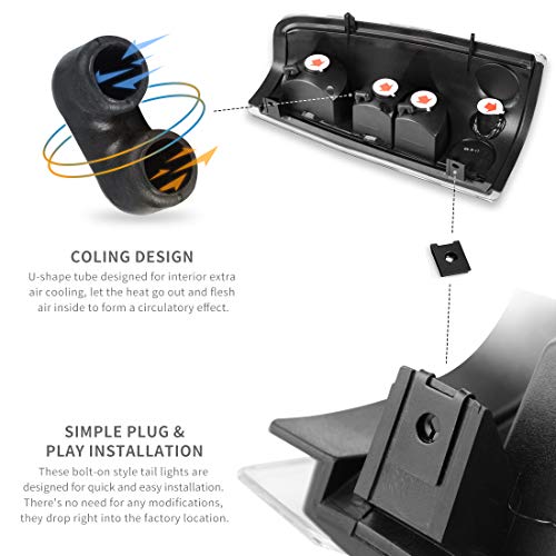 5 Taillights+Chevrolet+Silverado+1999+2006+1999+2002