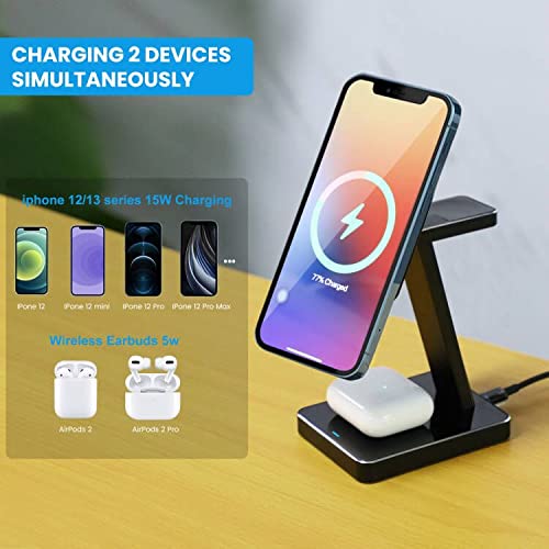 SUNYIMA 2 in 1 Wireless Charger, 25W Aluminum Alloy Fast