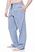 Alki'i Men's Cotton Light weight woven Pajama Pant with pockets Blue L