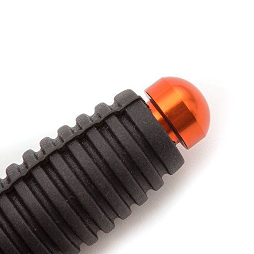FXCNC Racing 1 pair 6mm CNC Aluminum Rubber Motorcycle Spare Small Gear Shift Brake Lever Peg Pedal Cover Head Orange Rearsets Footrests Fusion Male-Mount - Thumbnail 5