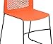 Flash Furniture Hercules Series Contoured Lobby Chairs with Air-Vent Honeycomb Backs, Ergonomic Stacking Chairs for Offices, Set of 5, Orange