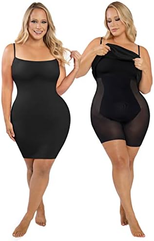 Popilush Shaper Dress Bodycon Maxi/Mini Built in Shapewear Bra 8 in 1 Women Lounge leeveless