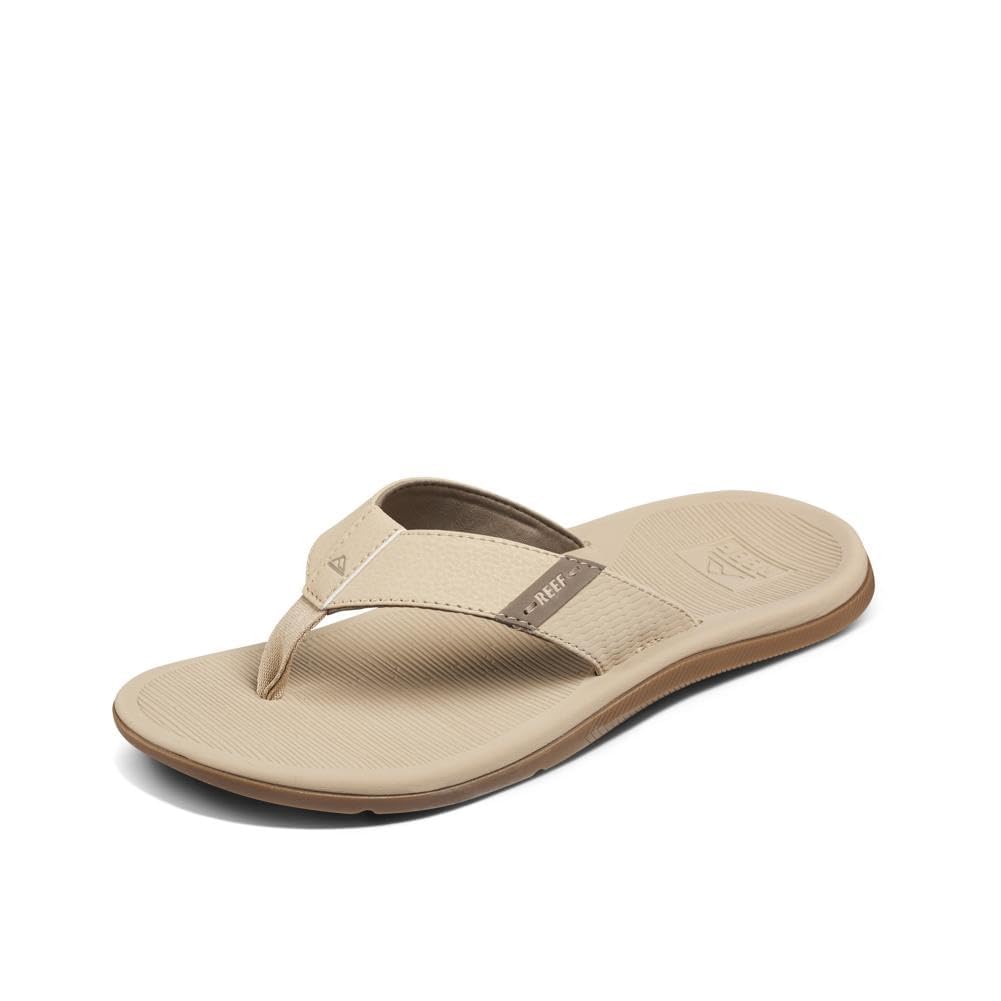 Reef Santa Ana Mens Flip Flop, Arch Support, Water Friendly, Non Marking Outsole, Sand, 6 Image