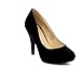 Bella Marie Womens Nine-1 Suede Almond Toe Classic Pumps Stiletto Party Dress Heel