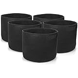 Fitian Grow Bags Plant Pots 5 Pack 7 Gallon with Handles Premium Quality Fabric Planter