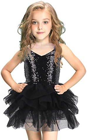 Black Sequin Dress for Girls White Tutu Dress Pink Tutu Party Dress