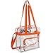 Eastsport Clear Stadium Approved Tote, Orange