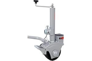 ELOUNTIK Adjustable Electric Trailer Dolly, Full Speed 5000lbs Powerful Towing Capacity, 350W 12V Trailer Jockey Wheel with 22 Ft/min Moving Speed, 8'' Rubber Tire, Universal Fit for Caravan, Boat