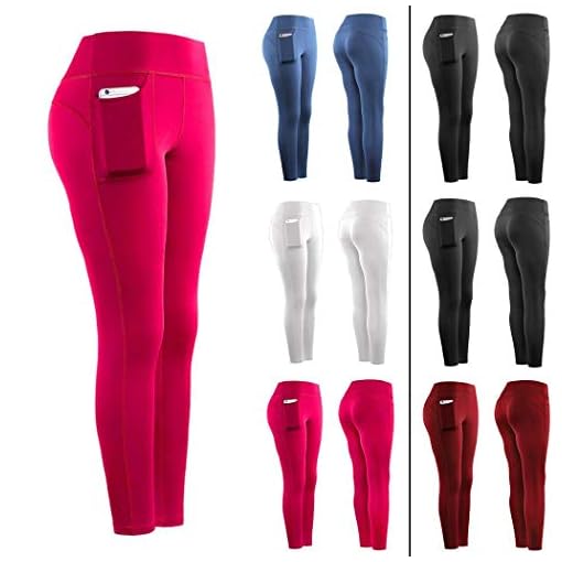 erholi Women Yoga Fitness Running Gym Stretch Sports Pockets Leggings Active Leggings Black - Image 7
