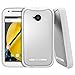 Moto E 2nd Gen Case - Poetic [Affinity Series] Moto E 2nd Gen Case - [TPU Grip Bumper] [Corner Protection] Protective Hybrid Case for Motorola Moto E 2nd Gen (2015) Frost Clear/White (3-Year Manufacturer Warranty From Poetic)