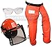 Chain Saw Safety Chaps 36" Leg Plus Deluxe Safety Helmet